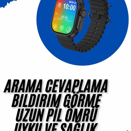 Akıllı Saat Sağlık Takibi Kalp Atışı Adımsayar Ultra Yeni Nesil nefes Egzersizi