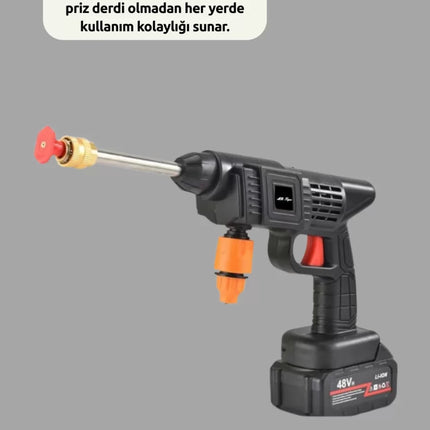 TEK BATARYALI 48V Şarjlı Basınçlı Yıkama Makinesi