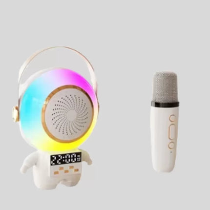 Karaoke Özellikli Astronot Bluetooth Hoparlör Kablosuz Mikrofonlu