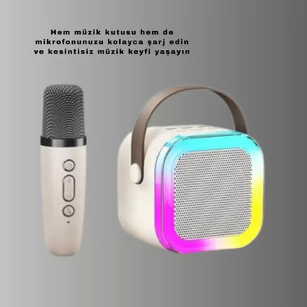 Taşınabilir Karaoke Mikrofon Seti Bluetooth Hoparlörlü Yeni Nesil