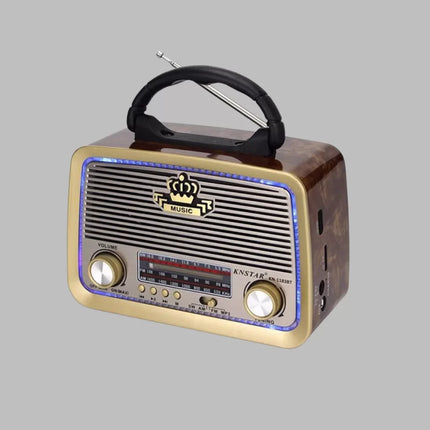 Taşınabilir Nostalji Radyo Bluetooth USB AUX Girişli