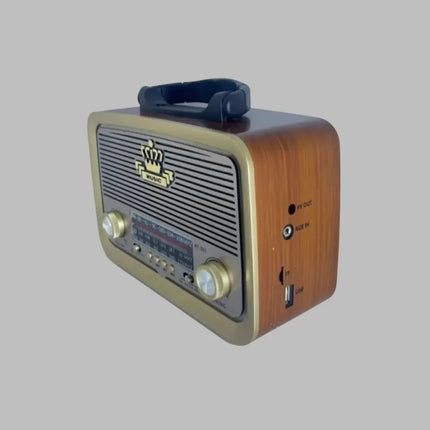 Nostalji Bluetooth Radyo FM AM SW Ahşap Eskitme Tasarım Yeni Nesil