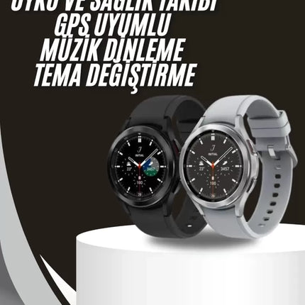 Akıllı Saat Bluetooth Bağlantılı Yuvarlak Ekran Plastik Kordonlu