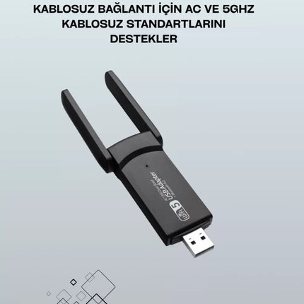 Realtek Chipsetli 5G Destekli Yüksek Hızlı Ağ Adaptörü