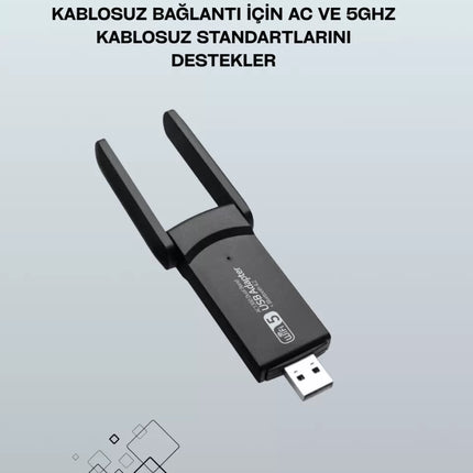 USB WiFi Adaptör – 1200 Mbps Hız
