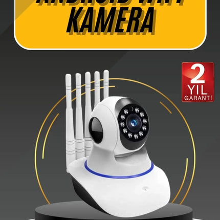 Akıllı Gece Görüşlü Sensörlü Wifi Kamera Telefondan Takip Edilebilir