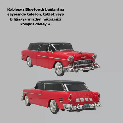 Taşınabilir Klasik Araç Tasarımlı Kablosuz Hoparlör