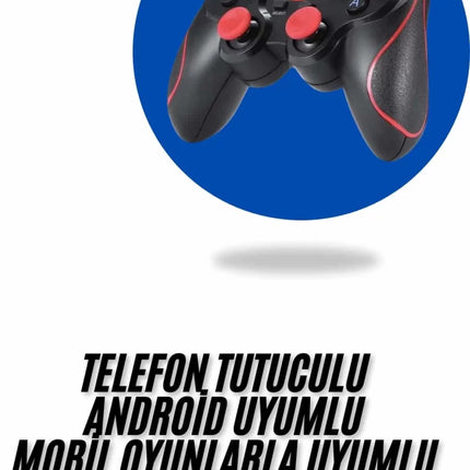 Joystik Gamepad Bluetooth Telefon Tutucu Oyun Kolu Telefon Android Uyumlu