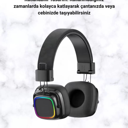 Yüksek Ses Kaliteli Kablosuz Kulak Üstü Kulaklık – BT 5.3