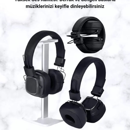 Bluetooth 5.3 Rainbow Işıklı Kulak Üstü Kablosuz Kulaklık Yeni Nesil
