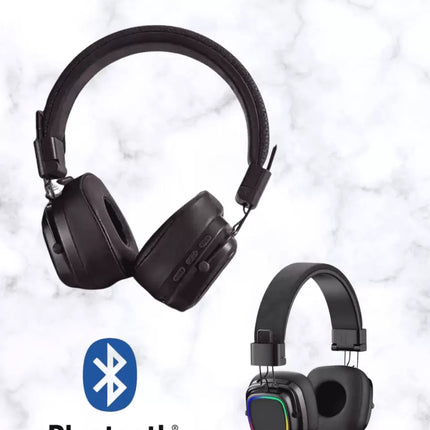 Bluetooth 5.3 Rainbow Işıklı Kulak Üstü Kablosuz Kulaklık Yeni Nesil