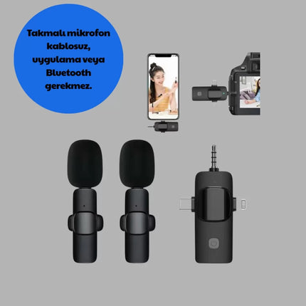 Küçük Boyutlu Mikrofon - 8 Saat Kullanım