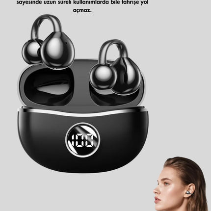 Açık Kulak Tasarımlı Bluetooth 5.4 Kablosuz Kulaklık – Uzun Pil Ömrü