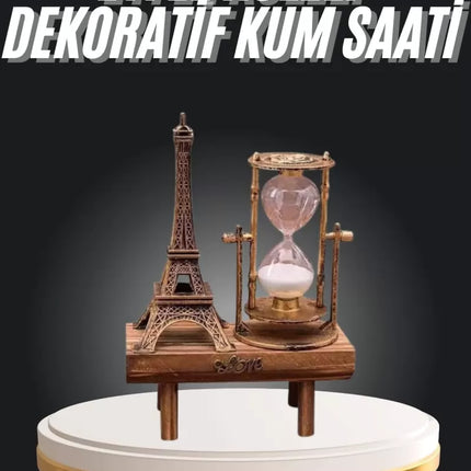 Eyfel Kuleli Kum Saati Dekoratif Hediyelik Eşya Retro Eyfel Kulesi