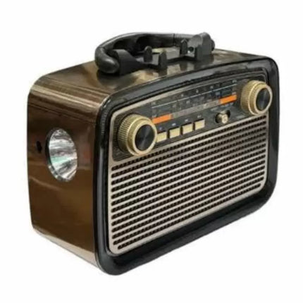 Nostalji Radyo Bluetooth Hoparlör USB-SD Kart Giriş Led Fener Işıklı Bataryalı Pilli Yeni Nesil