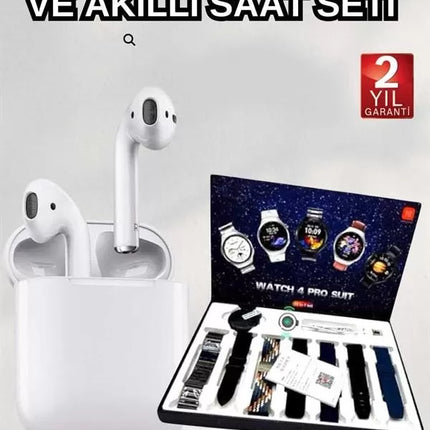 2025 Model Akıllı Saat ve 2.Nesil TWS Bluetooth Kulaklık Yüksek Ses Kaliteli Yeni Nesil