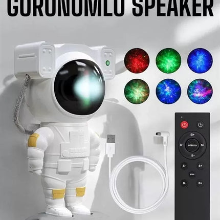 Astronot Görünümlü Projeksiyon Speaker Taşınabilir