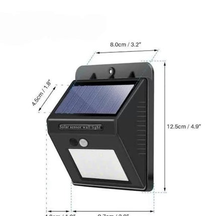 Bahçe Aydınlatma Sensörlü Güneş Enerjili Duvar Lambası 40 Led Işık