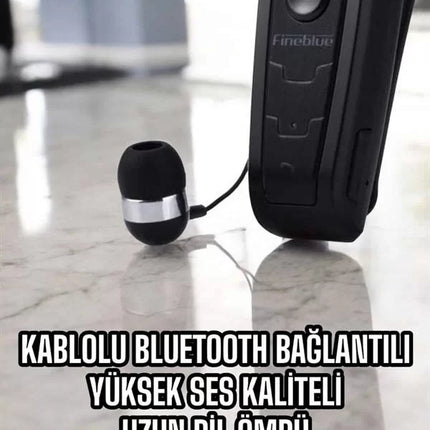 Makaralı Bluetooth Kulaklık Çağrı Cevaplama Kablolu Uzun Pil Ömrü