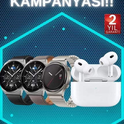 Aynalı Bluetooth Kulaklık Yeni Nesil Akıllı Saat Titreşimli Nabız Ölçer Spor Modları