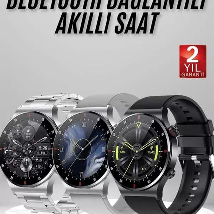 Akıllı Saat Amoled Ekran Bluetooth Bağlantılı Sesli Görüşme Nabız Ölçer