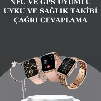 Kadınlara Özel Bileklik Hediyeli Akıllı Saat ve Dijital Göstergeli ANC Özellikli Bluetooth Kulaklık