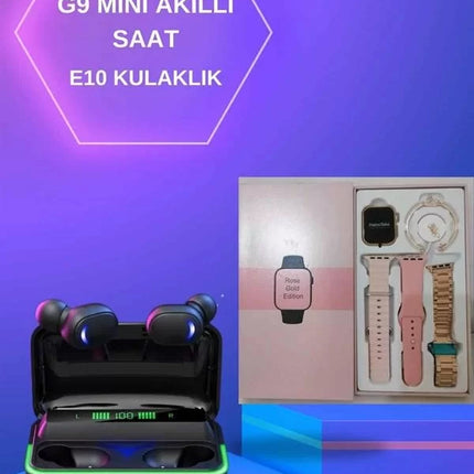 Kadınlara Özel Bileklik Hediyeli Akıllı Saat ve Dijital Göstergeli ANC Özellikli Bluetooth Kulaklık