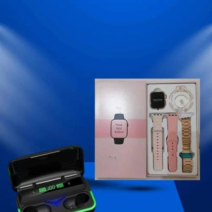 Kadınlara Özel Bileklik Hediyeli Akıllı Saat ve Dijital Göstergeli ANC Özellikli Bluetooth Kulaklık