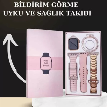 Yeni Nesil Kaliteli Akıllı Saat ve Kablosuz Bluetooth Kulaklık Yüksek Ses Kaliteli Yeni Nesil