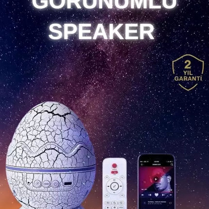 Yumurta Şeklinde Su Dalgalı Bluetooth Speaker Lamba Renkli Şarjlı Yeni Nesil