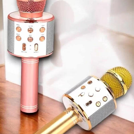 Kablosuz Bluetooth Karaoke Mikrofon USB ve AUX Girişli, Yüksek Ses Kalitesi