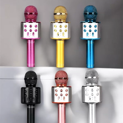 Kablosuz Bluetooth Karaoke Mikrofon USB ve AUX Girişli, Yüksek Ses Kalitesi