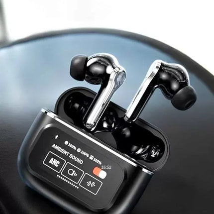 Kablosuz Bluetooth Kulaklık Ekranlı Uzun Şarj Süreli ANC Destekli