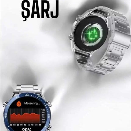 Akıllı Saat Yeni Nesil 2024 Model Metal Kordonlu Bluetooth Bağlantılı