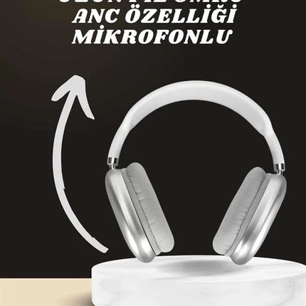 Kulak Üstü P9 Kablosuz Bluetooth Kulaklık ve 7 Kordonlu Akıllı Saat