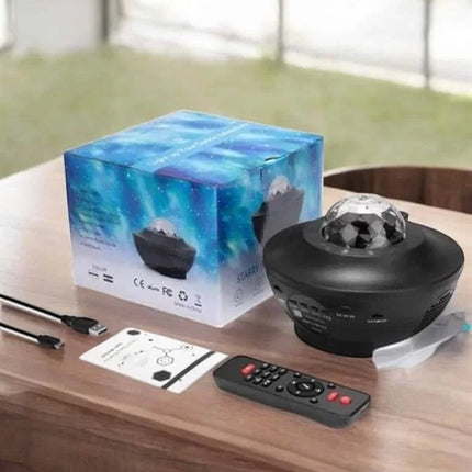 Projektör Yıldız Gece Lambası Disko Topu Bluetooth Bağlantılı Taşınabilir Şarjlı