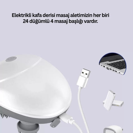 Derin Masaj Sağlayan Elektrikli Kafa Masaj Aleti