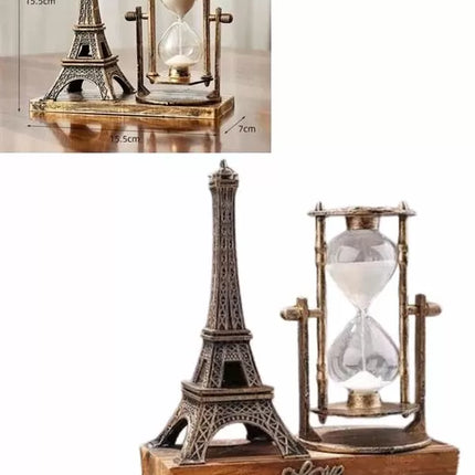 Paris Eyfel Kulesi Hediyelik Eyfel Retro Kum Saati Dekoratif Eşya