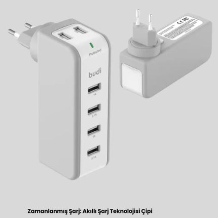 Zaman Kontrollü Şarj Cihazı 30W Hızlı Şarj ve Çoklu USB Çıkışı Yeni Nesil