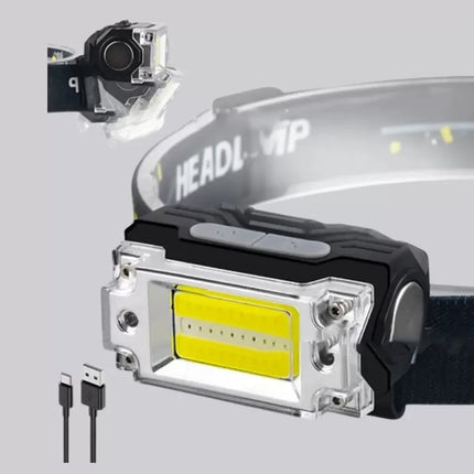 USB Şarjlı Mini LED KAFA Feneri 50m Odak 150m Geniş Aydınlatma Yeni Nesil
