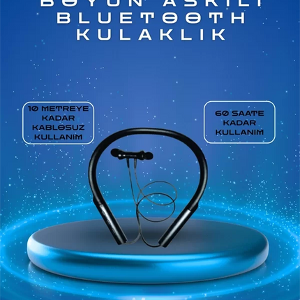 Polygold PG-100 Type-C Şarjlı Bluetooth Kulaklık – Boyun Askılı, Uzun Pil Ömürlü, Mikrofonlu