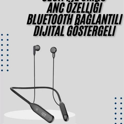 Kablolu Kulak İçi Bluetooth Kulaklık 60 Saat ANC Özellikli Boyun Bantlı