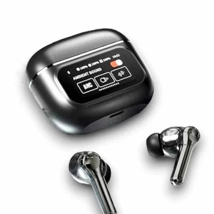 Yeni Nesil ANC Özellikli Çağrı Cevaplayan Dokunmatik Ekranlı Bluetooth Kulaklık Siyah