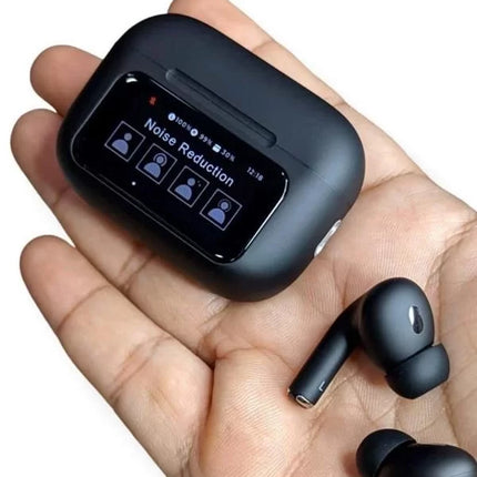 Yeni Nesil ANC Özellikli Çağrı Cevaplayan Dokunmatik Ekranlı Bluetooth Kulaklık Siyah