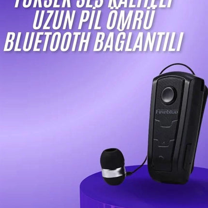 Makaralı Bluetooth Kulakiçi Yaka Kulaklığı Kablosuz Kulaklık