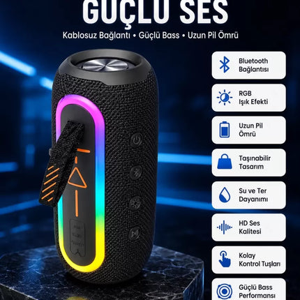 Bluetooth Hoparlör USB Şarjlı Uzun Pil Ömrü Android ve İOS Uyumlu Renkli