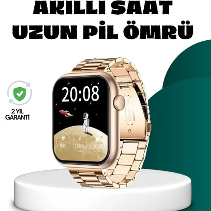 Bluetooth Arama Özellikli Akıllı Saat Uzun Pil Ömürlü