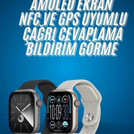 Akıllı Kol Saat Amoled Ekran Android ve İOS Uyumlu Arama Konuşma