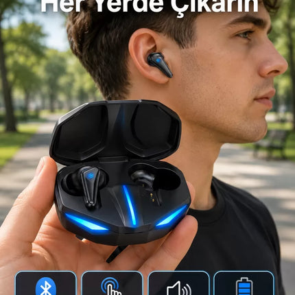 Wireless Gaming Kulaklık Mikrofonlu Bluetooth Oyuncu Kulaklığı