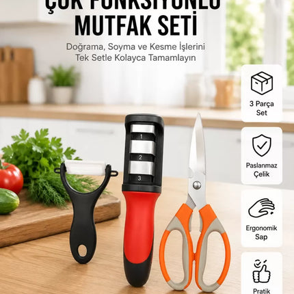 Çok Fonksiyonlu Mutfak Makas Seti –Pratik Mutfak Yardımcısı Yeni Nesil